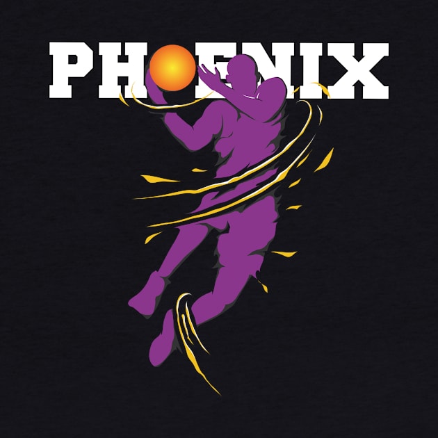 Phoenix Basketball Retro Sun Sports Valley of the Sun PHX Rally At The Valley by andreperez87